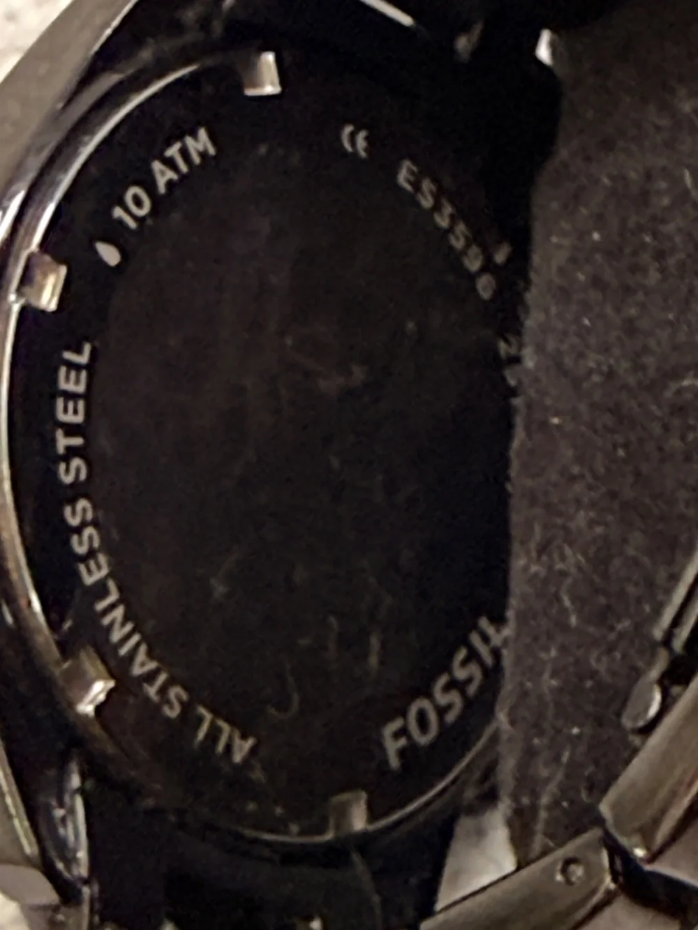 Fossil Black And Gold Stainless Steel Link Wrist Watch #12